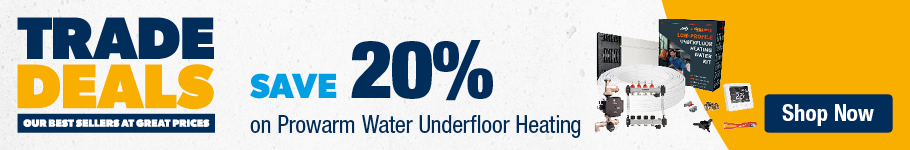 Save 20% on Prowarm Water Underfloor Heating at City Plumbing.