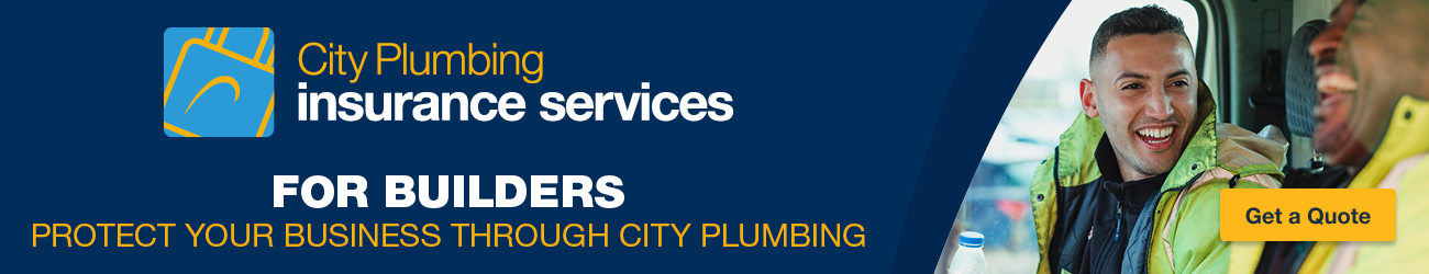 City Plumbing Trade Insurance for Builders - Banner