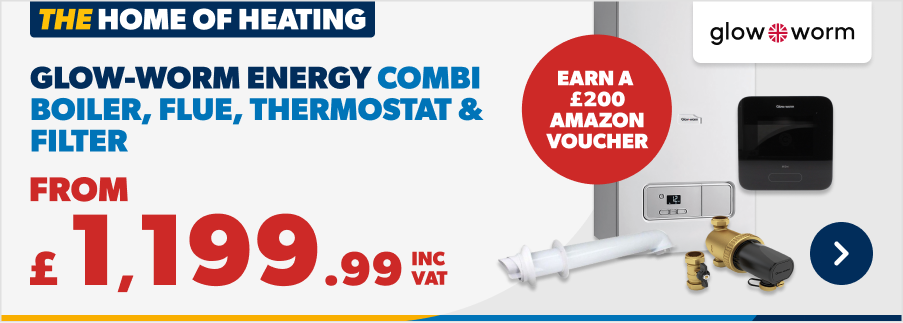 Glow-worm Energy Combi Boiler, Flue, Thermostat & Filter From £1199.99 inc VAT. Earn a £200 Amazon Voucher. Shop now