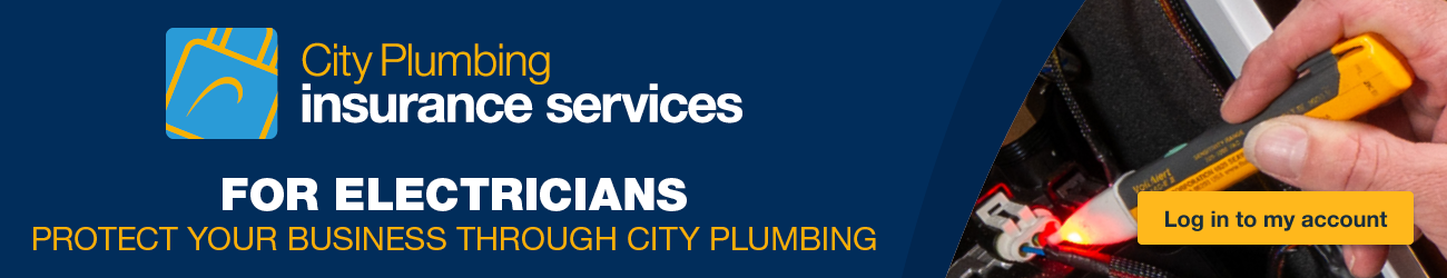 Electricians Insurance Banner - City Plumbing