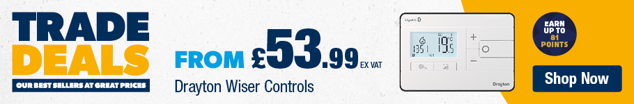 From £53.99 ex vat on Drayton Wiser Controls at city plumbing