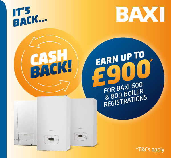 Earn cashback with Baxi Boiler warranty registrations