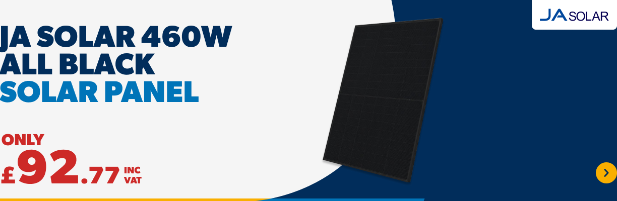 JA Solar 460W All black solar panel only £92.77 inc vat