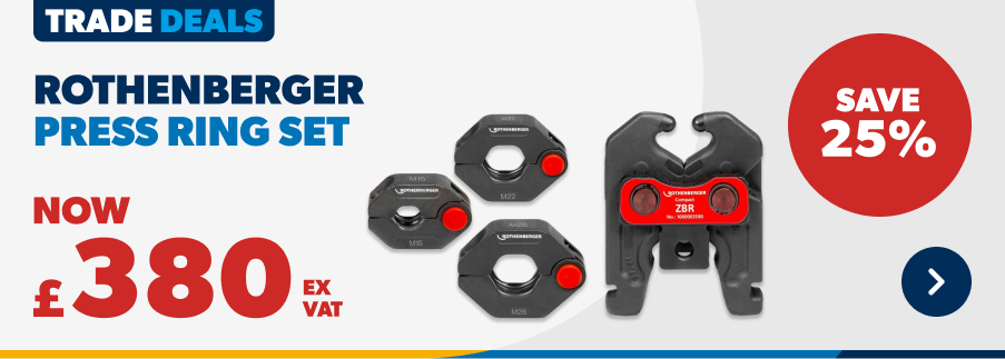 from £380 ex VAT rothenberger press ring set