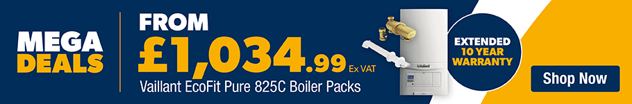 Mega Deals from £1034.99 ex VAT on Vaillant EcoFit Pure 825C Boiler Packs