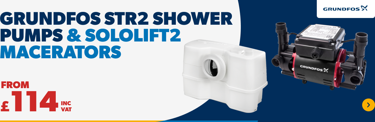 Grundfos STR2 Shower Pumps & SOLOLIFT2 Macerators From £114 Inc VAT Shop Now