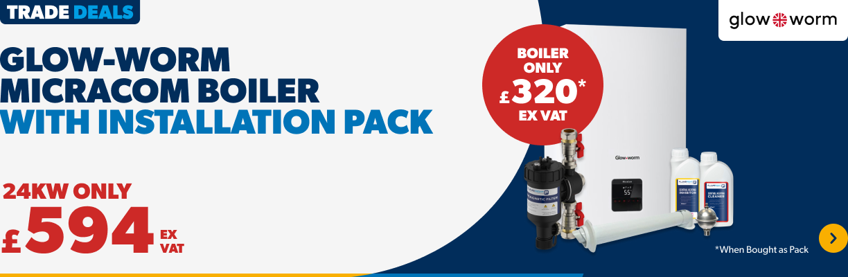 Only £594 ex VAT Glow-worm Micracom Boiler with Installation pack