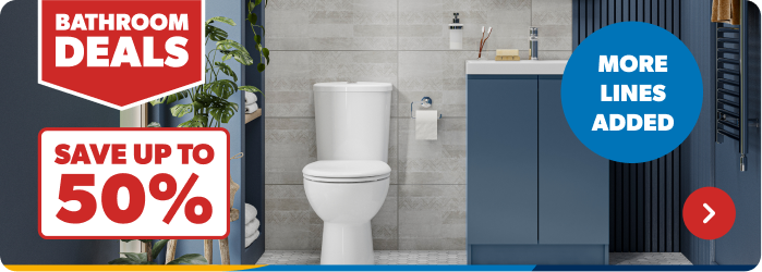 Save up to 50% on Bathrooms 