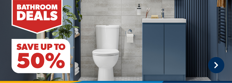 Save up to 50% on Bathrooms 
