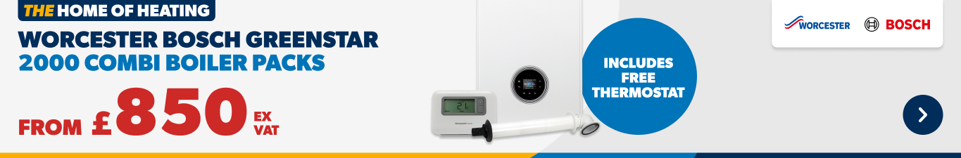 From £850 ex VAT Worcester Bosch 2000 Boilers 
