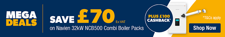 Mega Deals Save £70 on Navien 32kw NCB500 Combi Boiler Packs