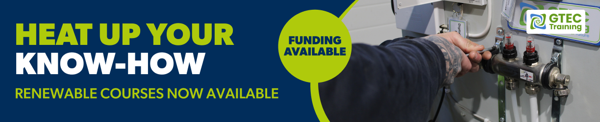 Air Source Heat Pump Training - GTEC Funding Banner