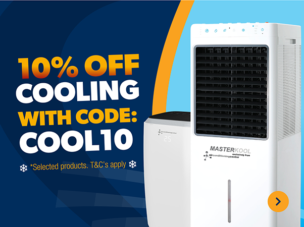 10% off cooling with code COOL10 on Portable Air Conditioning 
