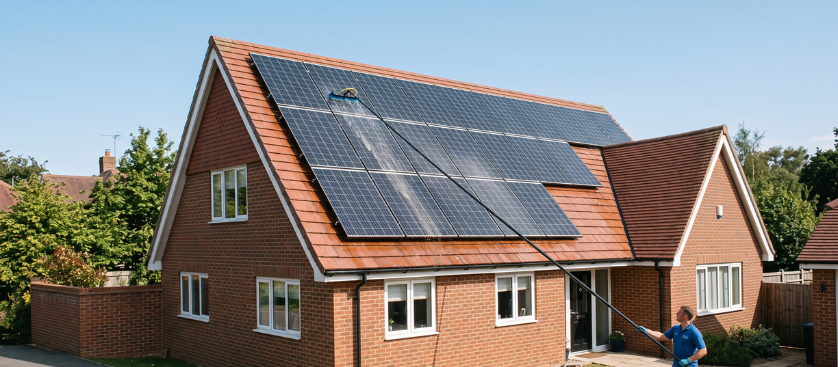 Cleaning solar from floor