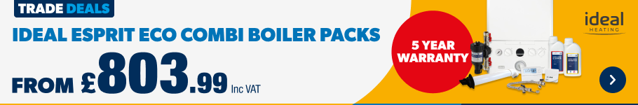 Trade Deals. Ideals Esprit Eco Combi Boiler Pacls From £803.99 Inc VAT. Shop Now