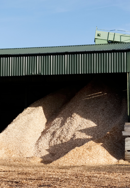 image of biomass fuel storage at city plumbing