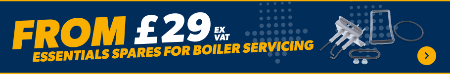 from £29 ex vat on essential spares for boiler servicing 