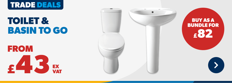 from £43 ex vat toilet & basin to go 