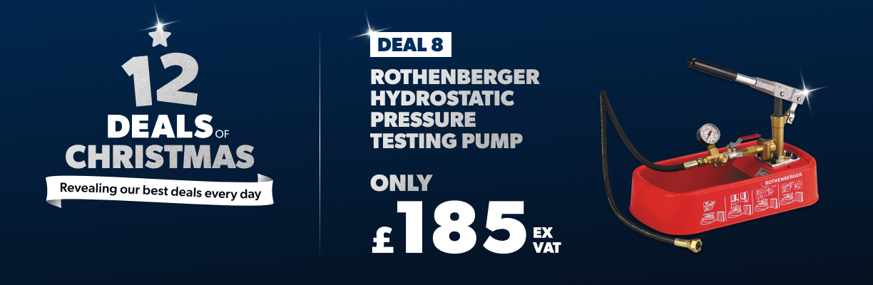 12 deals of christmas Deal 8 Rothenberger Hydrostatic Pressure Testing Pump Only £185 ex vat