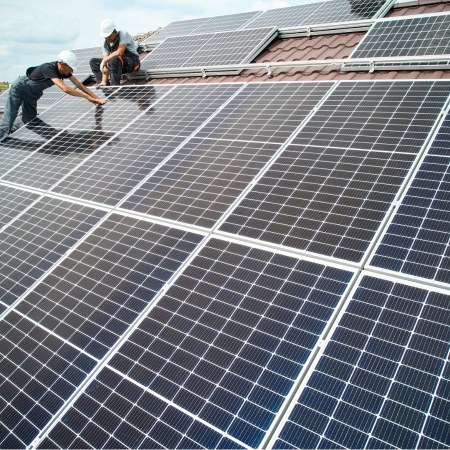 image of solar installers at city plumbing