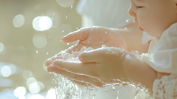 Image of clean water in hands