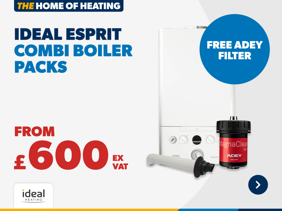 Ideal Esprit Combi Boiler Packs From £600 ex vat free adey filter