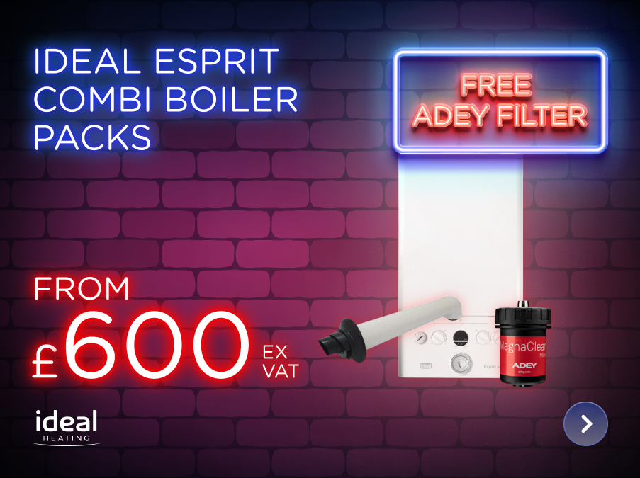 From £600 ex vat  - Ideal Esprit Combi Boiler Packs