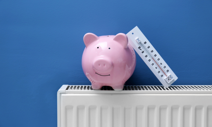 Image representing saving money on heating bills & best temperature