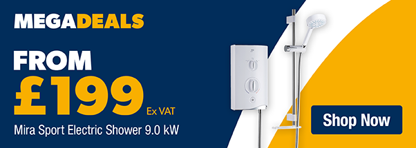 from £199.99 ex vat on mira sport electric shower 9.0kw