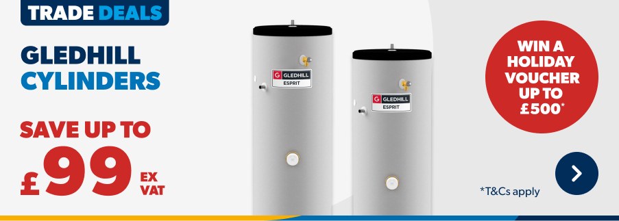 Save up to £99 ex VAT on Gledhill Cylinders 