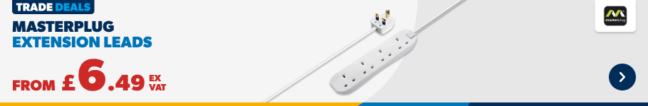 From £6.49 ex vat Masterplug Extension lead 