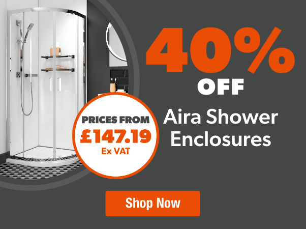 40% off iFlo Aira Shower Enclosures.