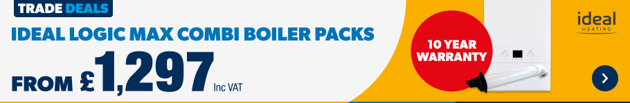 from £1297 inc vat Ideal Logic Max Combi Boiler Packs 