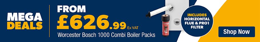 From £626.99 ex VAT on Worcester Bosch 100 Combi Boiler Packs at City Plumbing