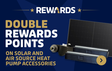 Double Rewards  Points on Solar & Air Source Heat Pumps 