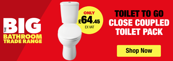 Only £64.45 ex vat toilet to go close coupled toilet pack 