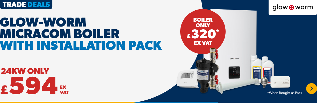 Only £594 ex VAT Glow-worm Micracom Boiler with Installation pack