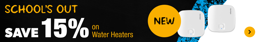 save 15% on water heaters - NEW