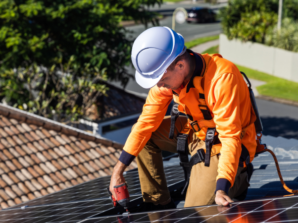 image of a Solar PV Panel Installer