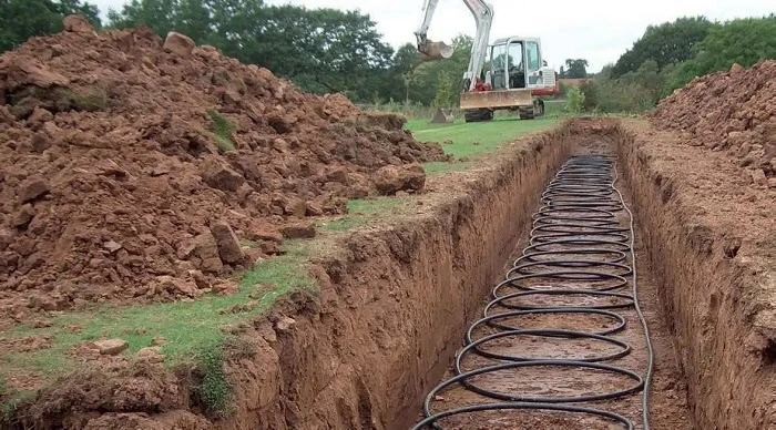 Building works trench