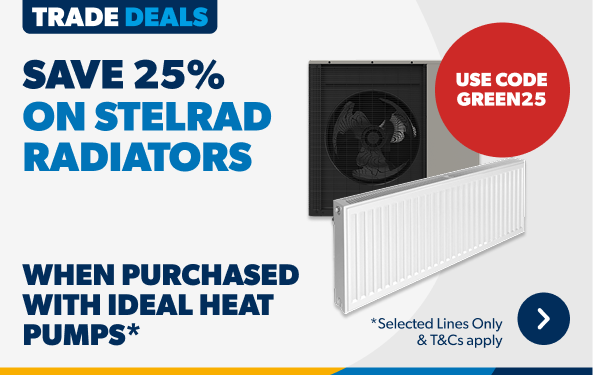 save 25% on Selected Stelrad Radiators when you buy an air source heat pump