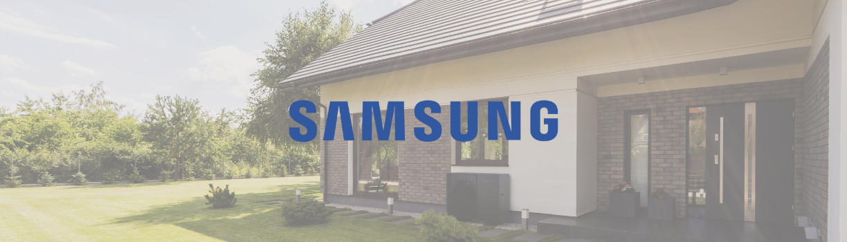 Samsung Air Source Heat Pump outside a new house
