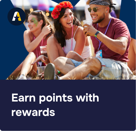 Earn points with rewards