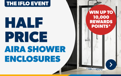 Half Price Aira Shower Enclosures. Win up to 10,000 Rewards points. T&Cs apply. Shop Now