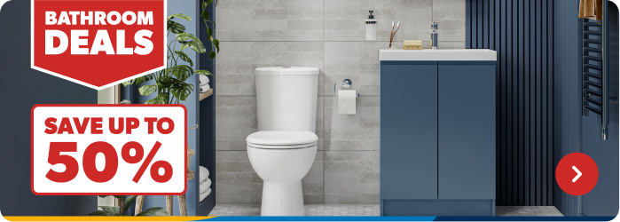 Save up to 50% on Bathrooms 