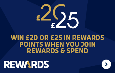 Win £20 or £25 in rewards points when you join rewards & spend