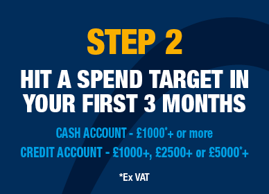 Step 2 - Hit a spend target in your first 3 months.