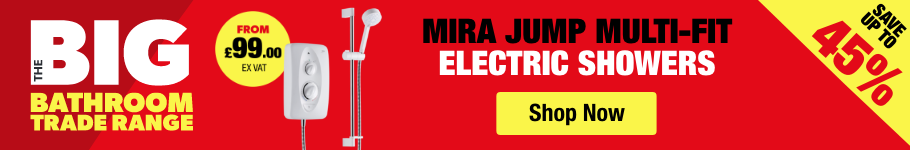 Great prices on Mira Jump Multi-Fit Electric Showers this Big Bathroom Trade Range at City Plumbing.