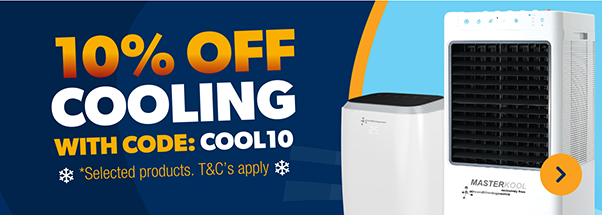 10% off cooling with code COOL10 on Portable Air Conditioning 