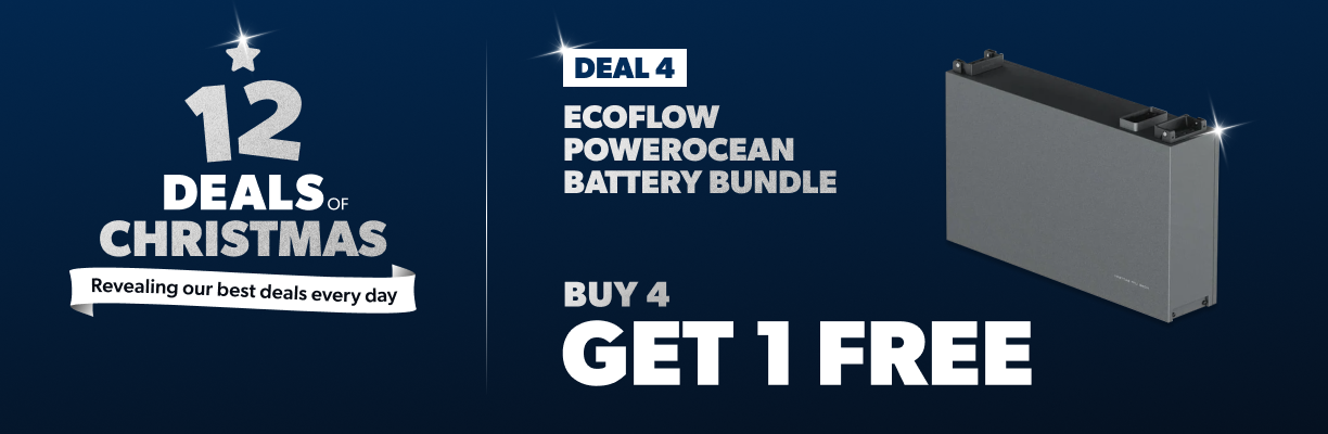 12 deals of christmas Deal 4 Ecoflow PowerOcean Battery Bundle  Buy 4 Get 1 Free